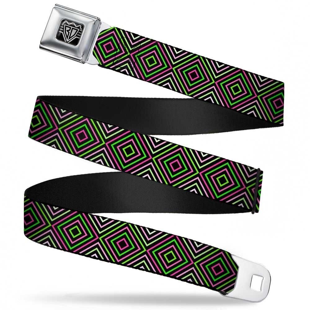 1114 Unisex-Adult's Seatbelt Belt Squares Regular, Lines